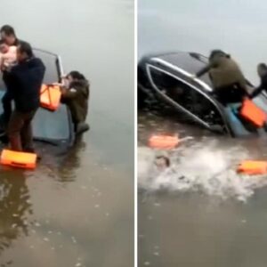 Suv finisce nel lago, padre lancia figlioletta per salvarle la vita 6
