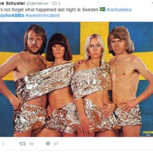 Trump e l'inesistente attacco in Svezia, ironia sul web: "#JesuisIkea", "#PrayforAbba" FOTO12