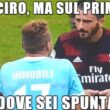 Lazio-Milan, ironia social su Bonucci: vignette con Immobile e Allegri