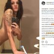 Asia Argento senza veli su Instagram: selfie davanti allo specchio mostra i suoi tatuaggi