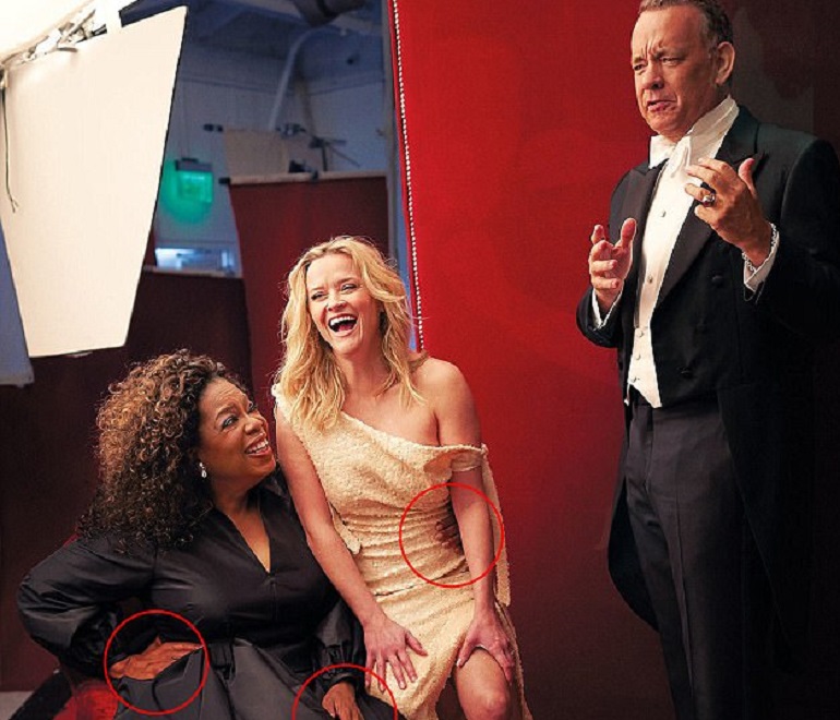 Vanity Fair usa troppo Photoshop: Oprah Winfrey ha tre mani, Reese Witherspoon tre gambe