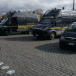 Camionette polizia piazza Castel Sant'Angelo