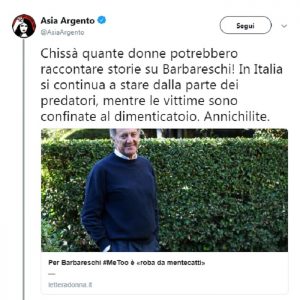 Asia Argento e Luca Barbareschi, scontro sui social per le pesanti accuse