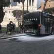 Schiuma pompieri piazza Venezia