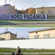 Lega cancella scritta "Basta euro" dal muro della sede di via Bellerio a Milano FOTO