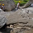 I lavori negli scavi di Pompei: trovato un scheletro