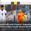 Argentina quasi fuori dai Mondiali. La Nacion: "Vergogna", Clarin: "Catastrofe"