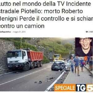 "Roberto Benigni morto schiantato in incidente": la bufala che sembra vera
