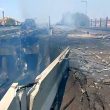Bologna: squarcio A14 e ponte crollato dopo l'esplosione a Borgo Panigale FOTO