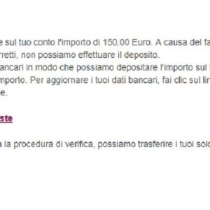 Mail con invito: "Accedi al sito di Poste Italiane". Ma è una truffa, non cliccate!