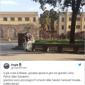 Milano: una sposa triste di bianco vestita si aggira in città. Piange ma non parla2