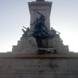 Fulmine su statua Garibaldi al Gianicolo a Roma