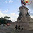 Roma, fulmine sul monumento Garibaldi al Gianicolo