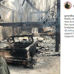 California, incendio devasta la villa di Gerard Butler: "Momento straziante, grazie ai vigili del fuoco" FOTO
