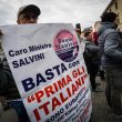 Terra dei fuochi, Salvini contestato a Caserta6