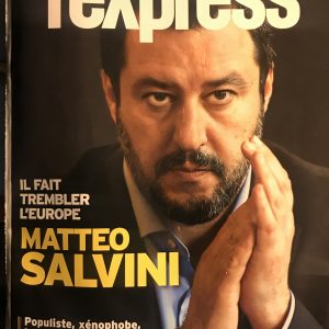 Astrologia e politica nel 2019: Salvini (forse) premier, Di Maio la caduta, Nellla foto la copertina che il francese l'Express ha dedicato a Matteo Salvini. "che fa tremre l'Europa"