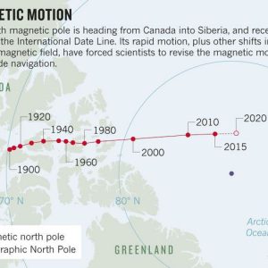 Polo nord magnetico si muove: è il ferro liquido del nucleo che accelera