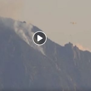 Incendio sul monte Portofino in provincia di Genova: canadair in azione