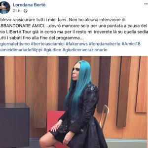 Rettifica: Loredana Bertè non lascia Amici. Resta giudice