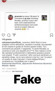 Cancelo mette like su Instagram a tifoso che insulta la Juventus. Il portoghese: "E' un fake"