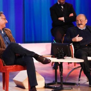 Maurizio Costanzo Show, Carlo Conti e Paolo Bonolis: "Rivalità? No, vogliamo solo fare bene" (foto Ansa)