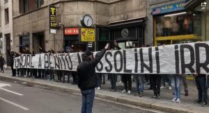 Striscione fascista a Milano, 9 ultras denunciati e altri indagati