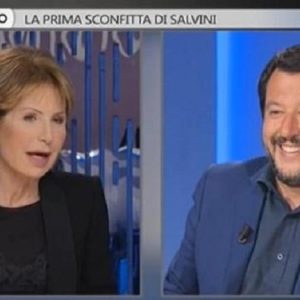 Otto e Mezzo, Lilli Gruber a Matteo Salvini: "Mi aspettavo un mazzo di fiori"