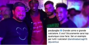 Juventus, Paul Pogba alla festa di Barzagli. I tifosi: "Fatelo bere e fatelo firmare!"
