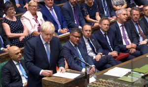 Brexit, Boris Johnson in Parlamento