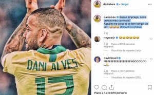 Calciomercato Juventus Dani Alves annuncio Instagram 