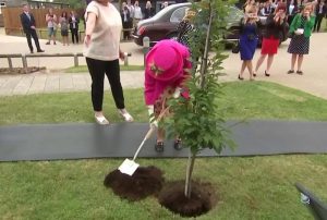 La Regina Elisabetta pianta un albero e rifiuta di farsi aiutare: "Posso farlo da sola"