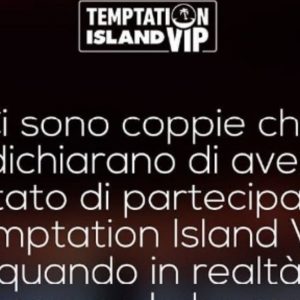 Temptation Island Vip, il durissimo post della produzione: "Troppe coppie dicono di aver rifiutato ma..."