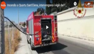 Incendio a Quartu Sant’Elena, intervengono i vigili del fuoco VIDEO