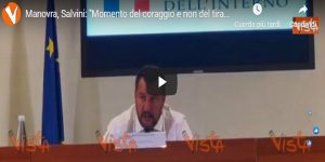Matteo Salvini in conferenza stampa