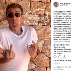Ezio Greggio, incidente d'auto con Romina Pierdomenico a Ibiza: "I paparazzi non ci hanno aiutato"