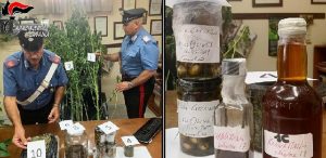 I prodotti sequestrati dai Carabinieri