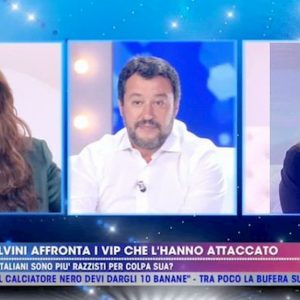 Salvini a Live Non è la D'Urso: Alba Parietti lo attacca, Iva Zanicchi lo difende
