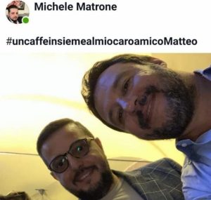 Salvini selfie figlio boss Michele Matrone