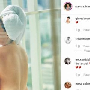 Wanda Nara foto Instagram senza veli quanti like per lei