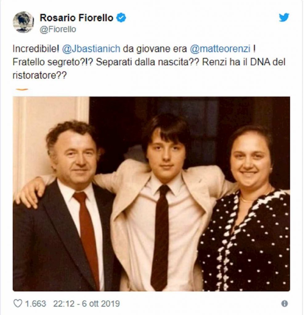 "Joe Bastianich da giovane era uguale a Renzi": Fiorello posta questa foto