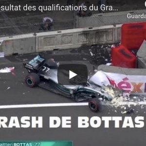 Bottas incidente Messico video YouTube Formula 1 Verstappen rischia pole