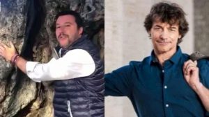 Salvini come Alberto Angela: racconta la storia dell'ulivo più antico dell'Umbria e lo abbraccia
