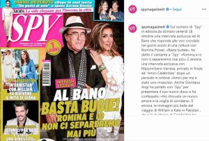 Il post su Instagram di Spy con l'intervista ad Al Bano 