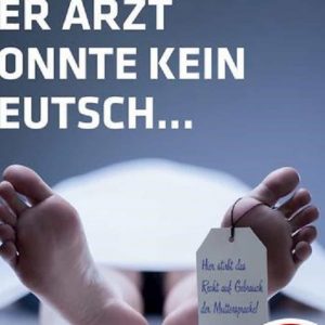 Alto Adige, manifesto col cadavere in obitorio: "Medico non sapeva tedesco". A firma Eva Klotz FOTO