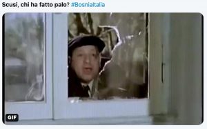 Bosnia Italia telecronaca Rai quante gaffe serbi palo