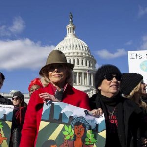 Jane Fonda alle proteste contro il cambiamento climatico