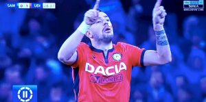 Sampdoria-Udinese, Nestorovski esultanza var polemica 
