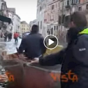 venezia in barca nelle strade della citta