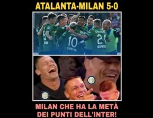 Atalanta-Milan 5-0, quanti sfottò sui social network