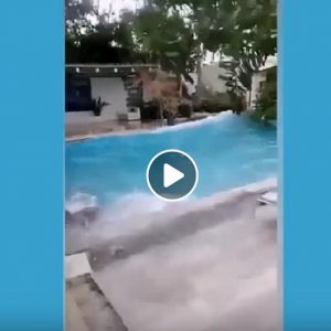 Terremoto Filippine: la scossa fortissima fa smuovere tutta la piscina VIDEO